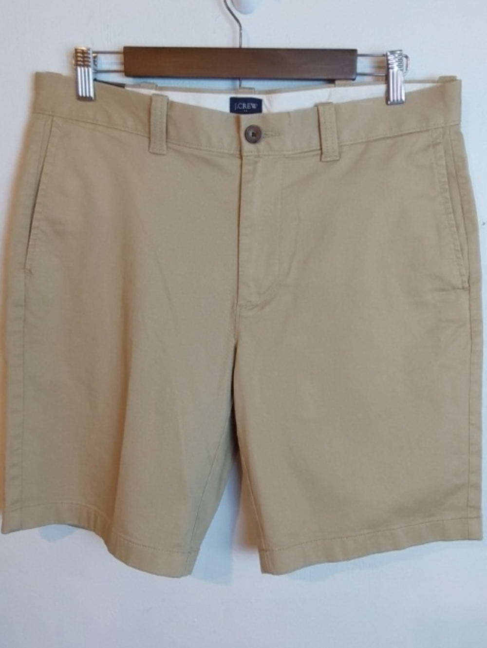 J. Crew|Men's Beige Khaki Chino Dress Shorts Pockets Neutral Preppy Campus Sz.32